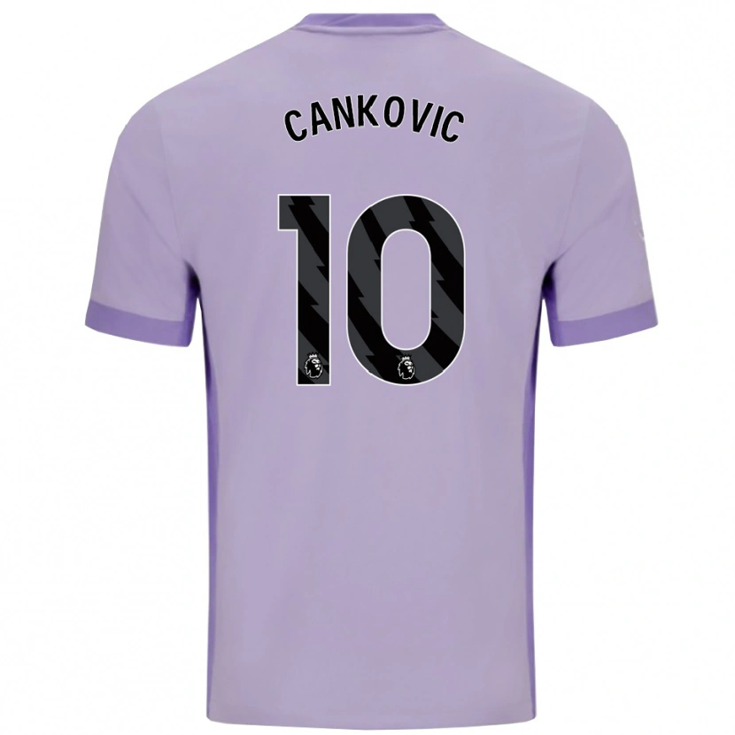 Danxen Mulher Camisola Jelena Čanković #10 Roxo Taro Branco Alternativa 2025/26 Camisa