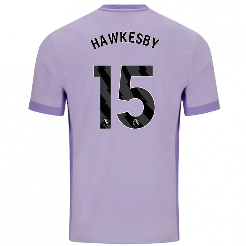 Danxen Mulher Camisola Mackenzie Hawkesby #15 Roxo Taro Branco Alternativa 2025/26 Camisa