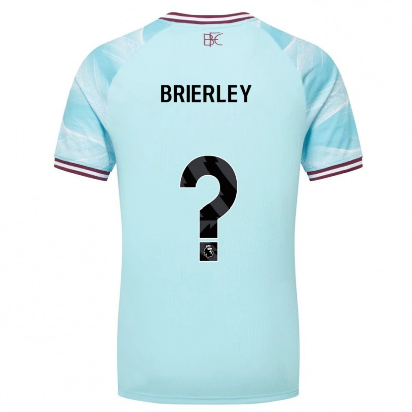 Danxen Mulher Camisola George Brierley #0 Azul Celeste Borgonha Alternativa 2025/26 Camisa