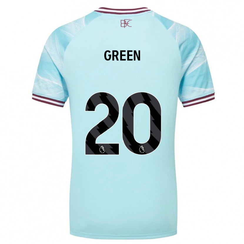 Danxen Mulher Camisola Etienne Green #20 Azul Celeste Borgonha Alternativa 2025/26 Camisa