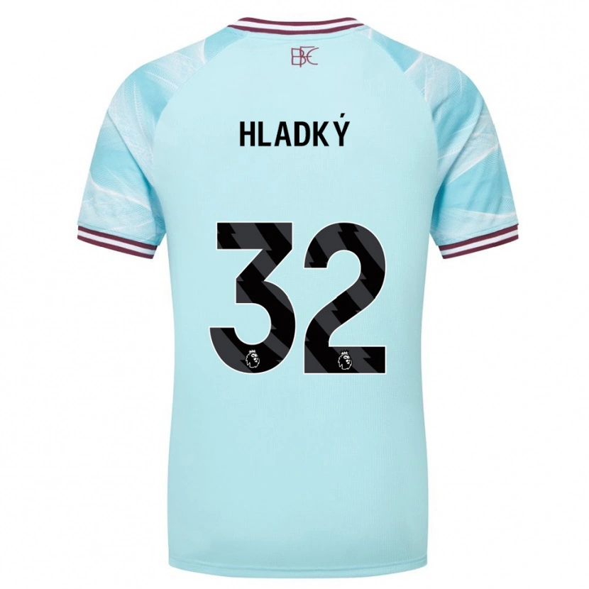 Danxen Mulher Camisola Vaclav Hladky #32 Azul Celeste Borgonha Alternativa 2025/26 Camisa