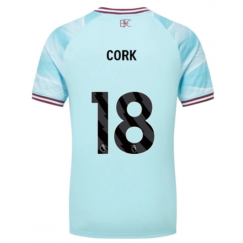 Danxen Mulher Camisola Jack Cork #18 Azul Celeste Borgonha Alternativa 2025/26 Camisa