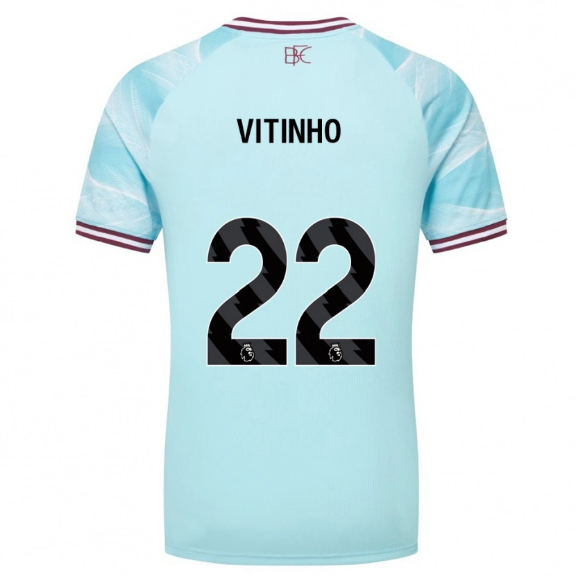Danxen Mulher Camisola Vitinho #22 Azul Celeste Borgonha Alternativa 2025/26 Camisa