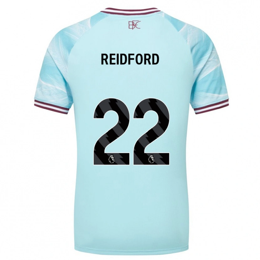 Danxen Mulher Camisola Isabella Reidford #22 Azul Celeste Borgonha Alternativa 2025/26 Camisa