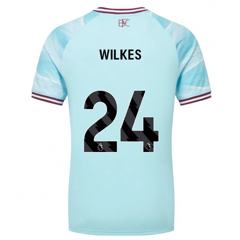 Danxen Mulher Camisola Tilly Wilkes #24 Azul Celeste Borgonha Alternativa 2025/26 Camisa