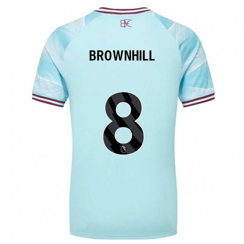 Danxen Mulher Camisola Josh Brownhill #8 Azul Celeste Borgonha Alternativa 2025/26 Camisa