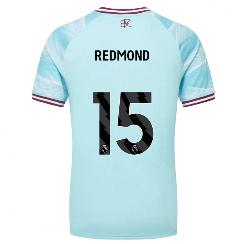 Danxen Mulher Camisola Nathan Redmond #15 Azul Celeste Borgonha Alternativa 2025/26 Camisa