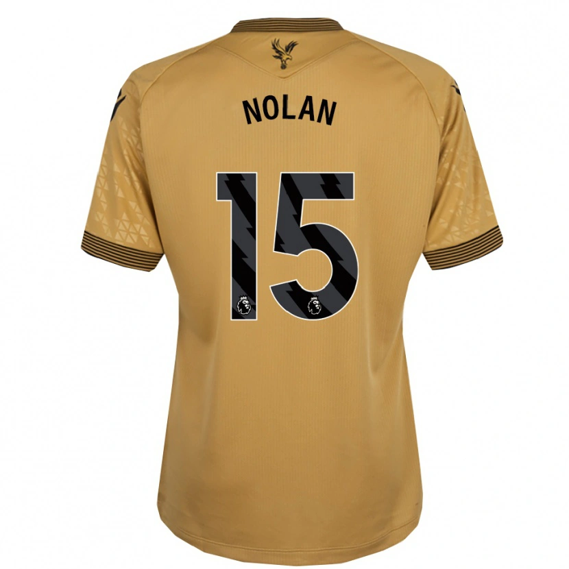 Danxen Mulher Camisola Hayley Nolan #15 Dourado Preto Alternativa 2025/26 Camisa