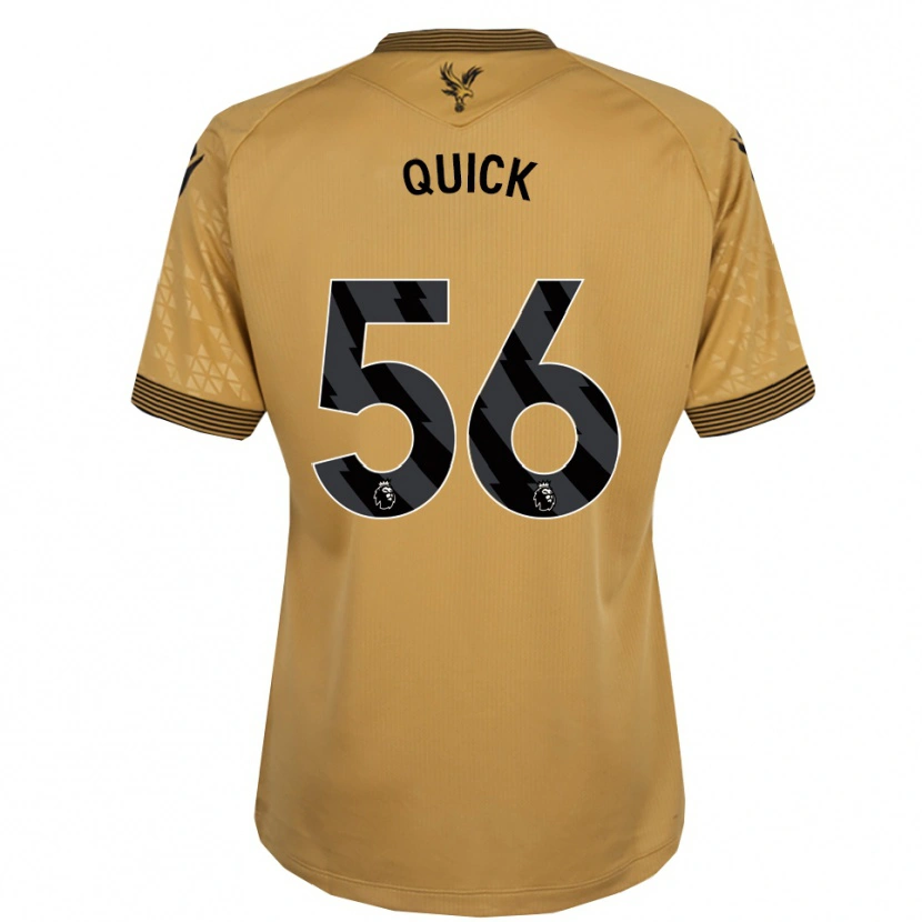 Danxen Mulher Camisola Daniel Quick #56 Dourado Preto Alternativa 2025/26 Camisa