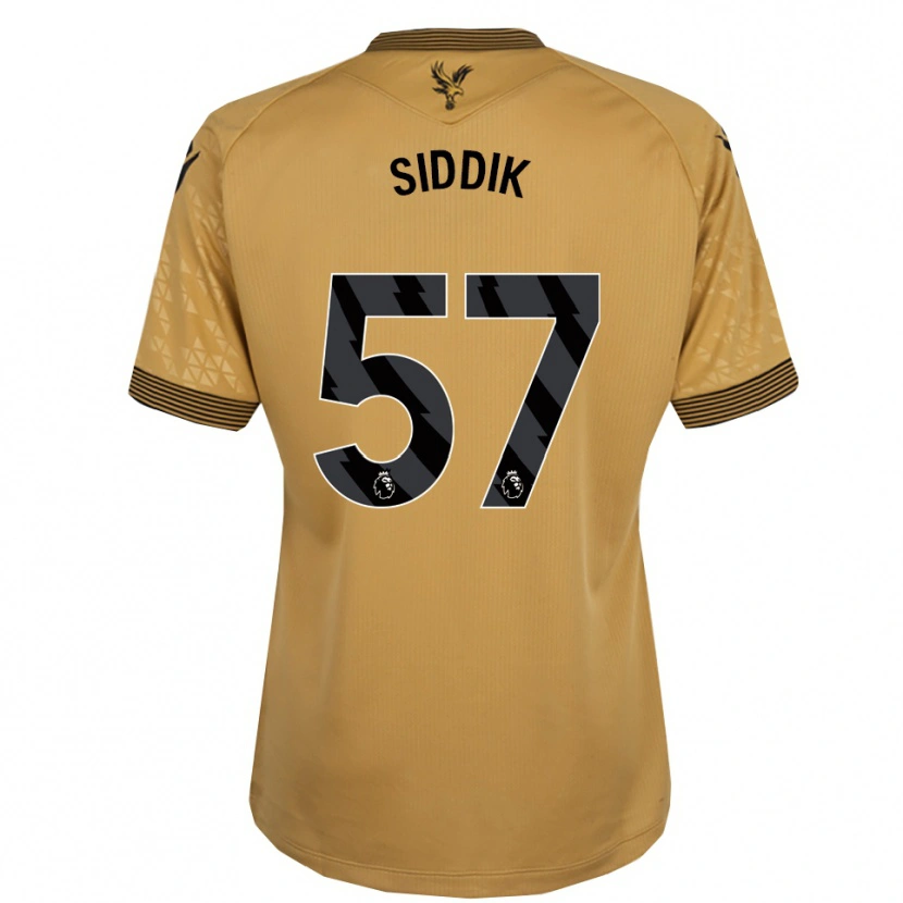 Danxen Mulher Camisola Cardo Siddik #57 Dourado Preto Alternativa 2025/26 Camisa