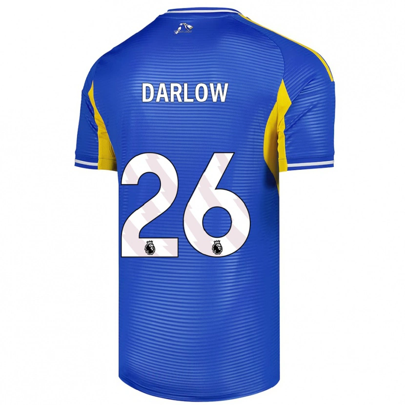 Danxen Mulher Camisola Karl Darlow #26 Azul Amarelo Alternativa 2025/26 Camisa
