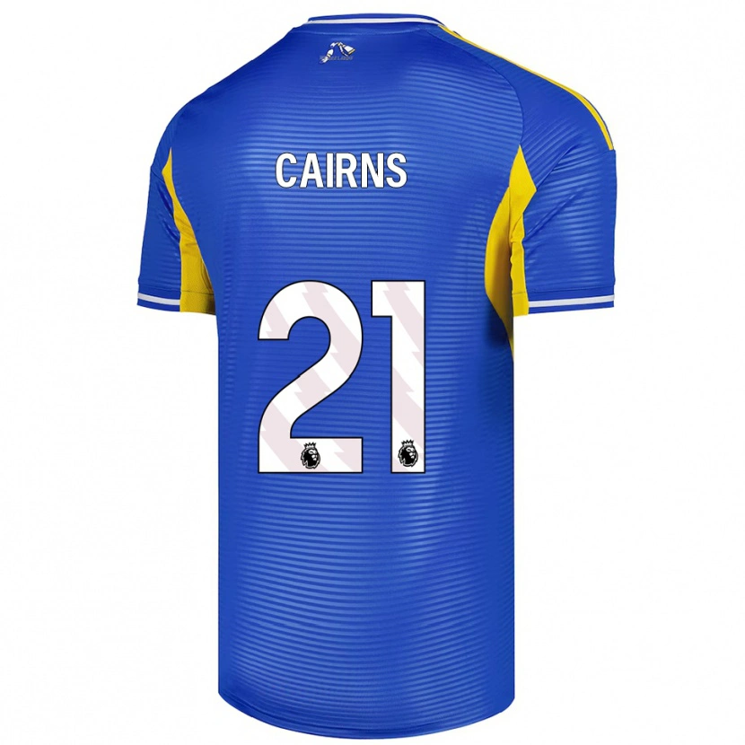 Danxen Mulher Camisola Alex Cairns #21 Azul Amarelo Alternativa 2025/26 Camisa