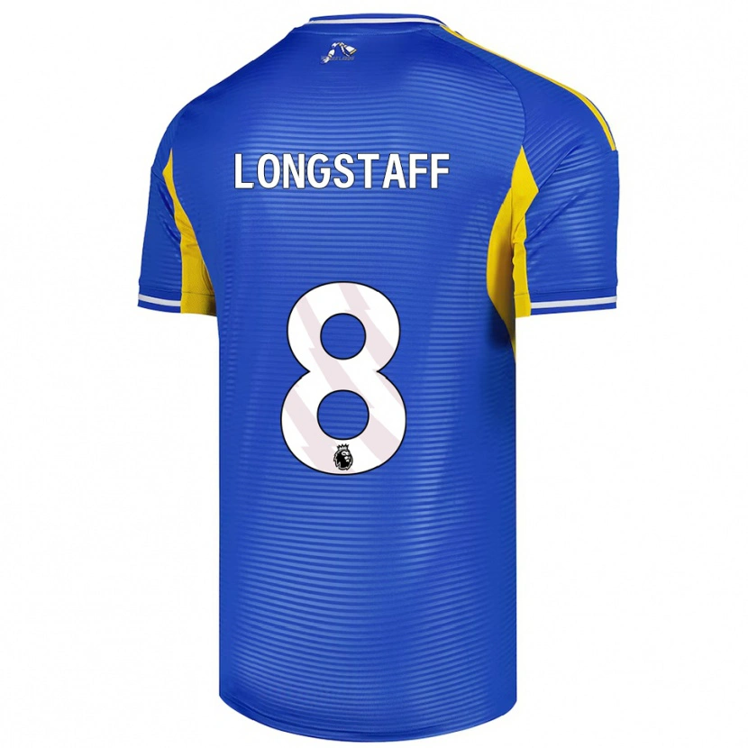 Danxen Mulher Camisola Sean Longstaff #8 Azul Amarelo Alternativa 2025/26 Camisa