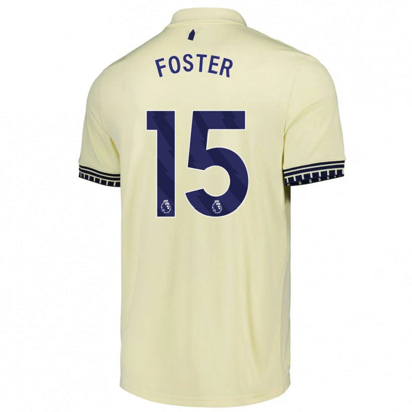 Danxen Mulher Camisola Harvey Foster #15 Branco Sujo Preto Alternativa 2025/26 Camisa