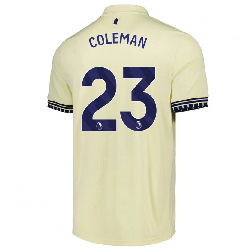 Danxen Mulher Camisola Séamus Coleman #23 Branco Sujo Preto Alternativa 2025/26 Camisa