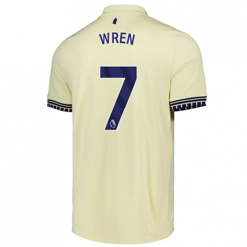 Danxen Mulher Camisola Kean Wren #7 Branco Sujo Preto Alternativa 2025/26 Camisa