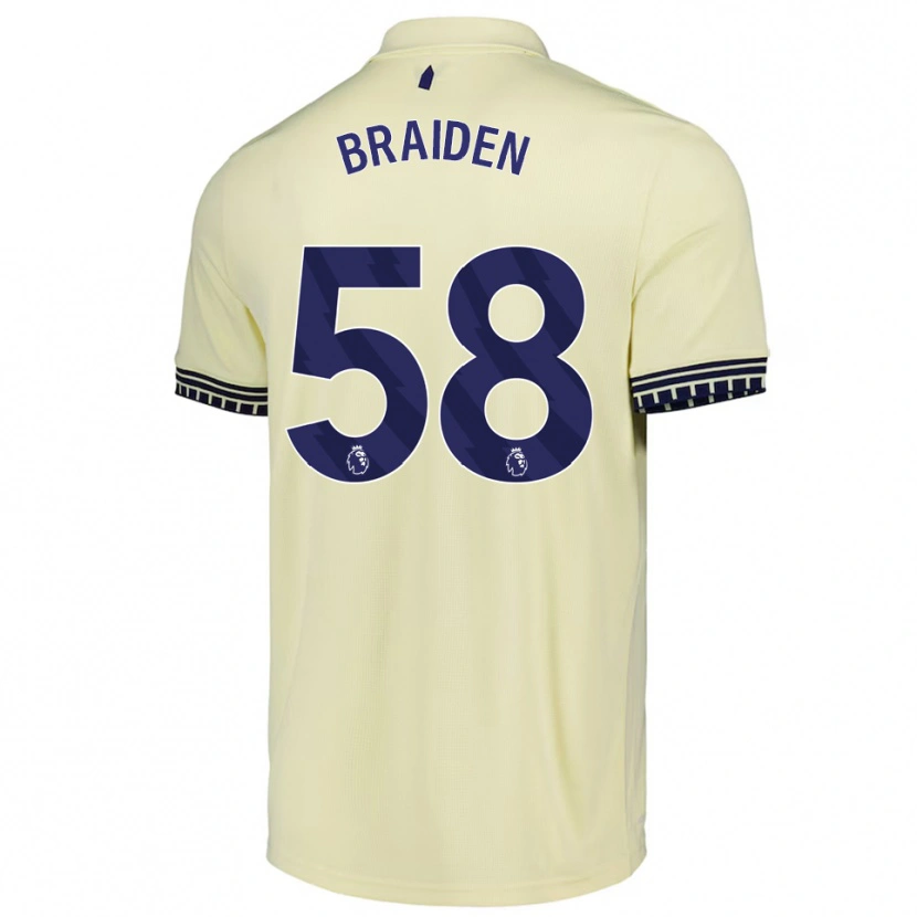 Danxen Mulher Camisola Braiden Graham #58 Branco Sujo Preto Alternativa 2025/26 Camisa