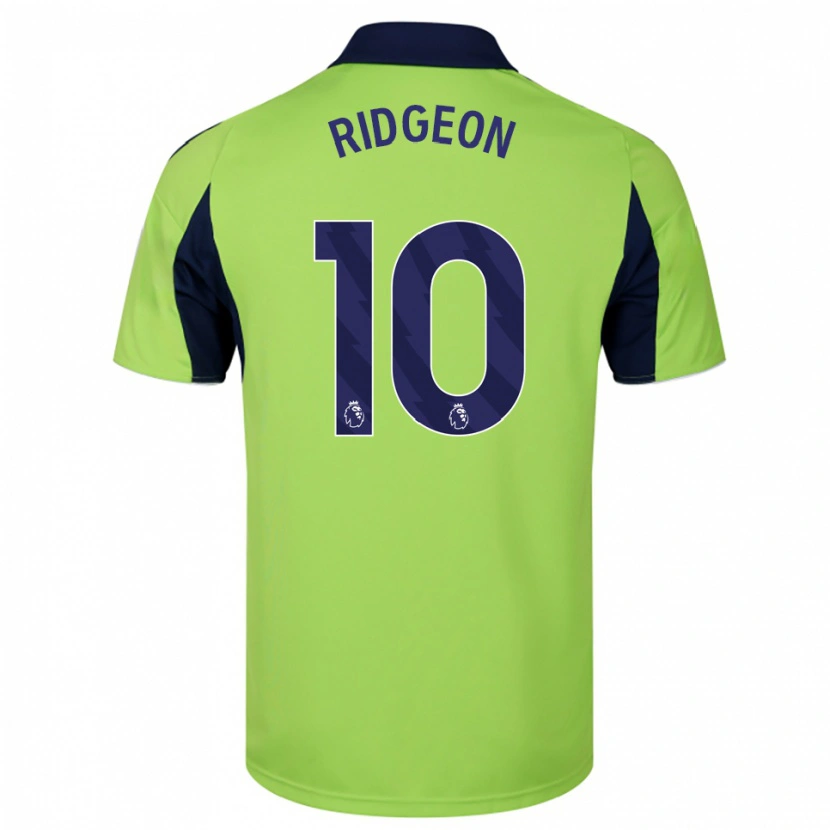 Danxen Mulher Camisola Seth Ridgeon #10 Verde Marinho Branco Alternativa 2025/26 Camisa