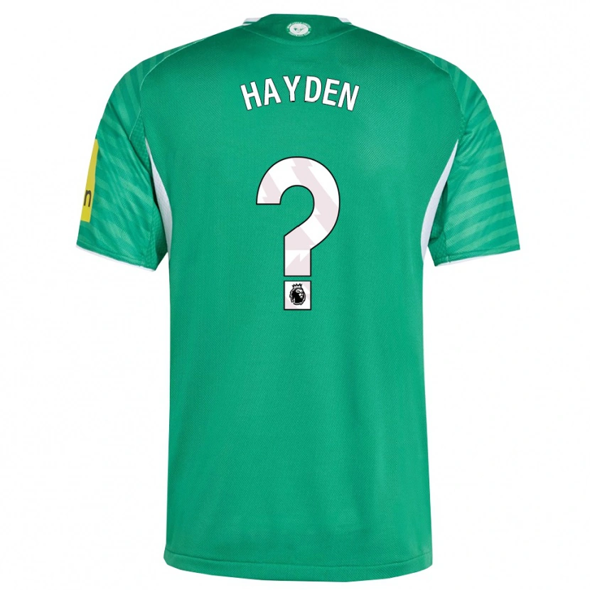 Danxen Mulher Camisola Isaac Hayden #0 Verde Branco Alternativa 2025/26 Camisa