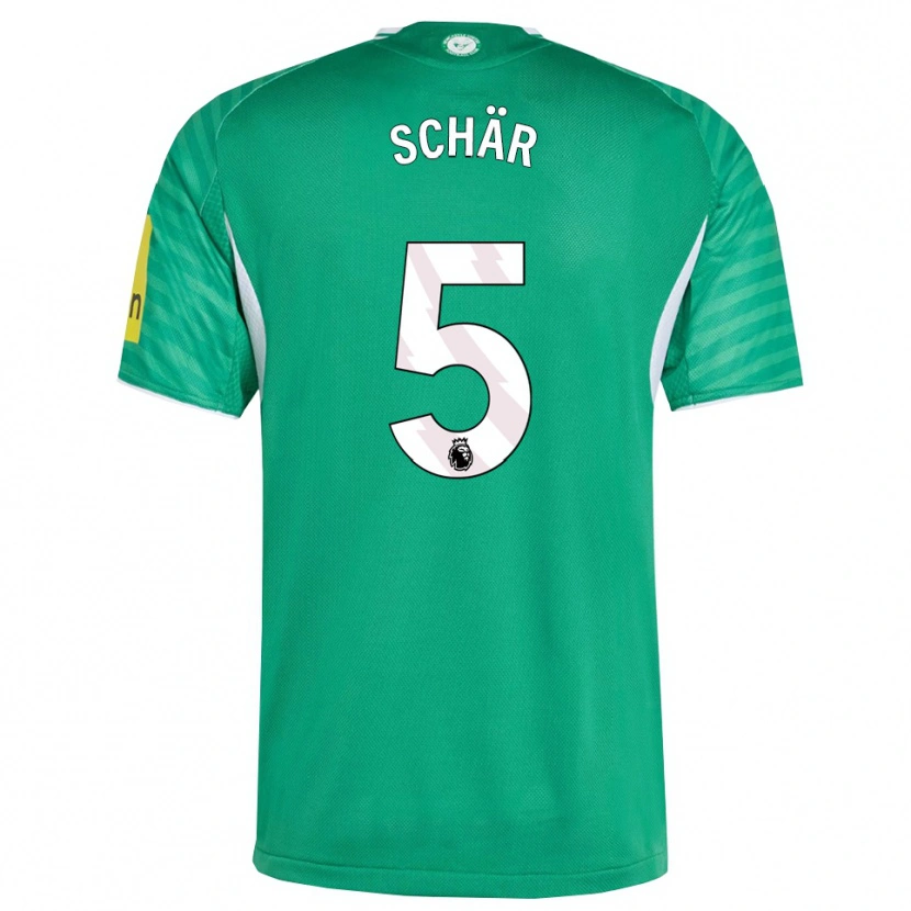 Danxen Mulher Camisola Fabian Schär #5 Verde Branco Alternativa 2025/26 Camisa