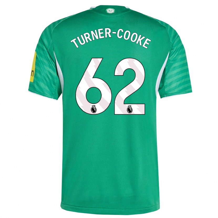 Danxen Mulher Camisola Jay Turner-Cooke #62 Verde Branco Alternativa 2025/26 Camisa