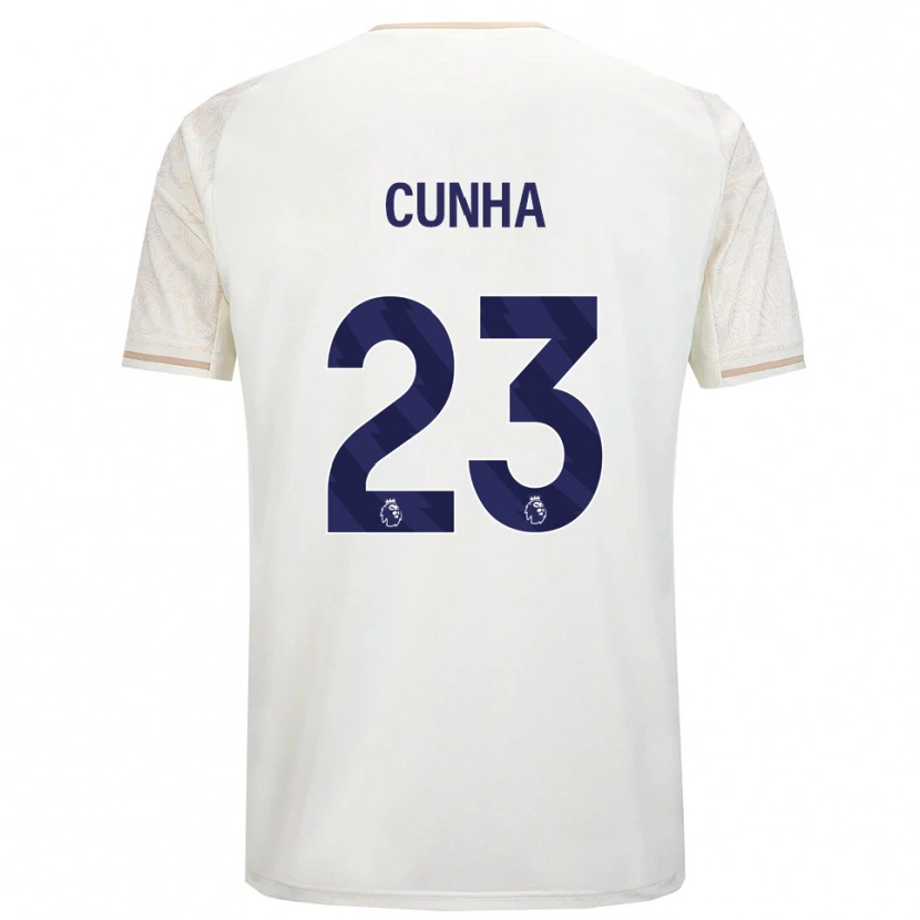 Danxen Mulher Camisola Jair Cunha #23 Branco Sujo Preto Alternativa 2025/26 Camisa