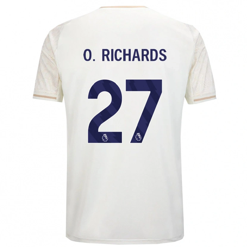 Danxen Mulher Camisola Omar Richards #27 Branco Sujo Preto Alternativa 2025/26 Camisa