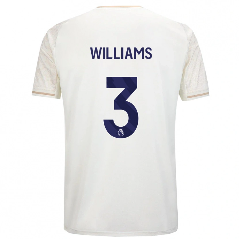 Danxen Mulher Camisola Neco Williams #3 Branco Sujo Preto Alternativa 2025/26 Camisa