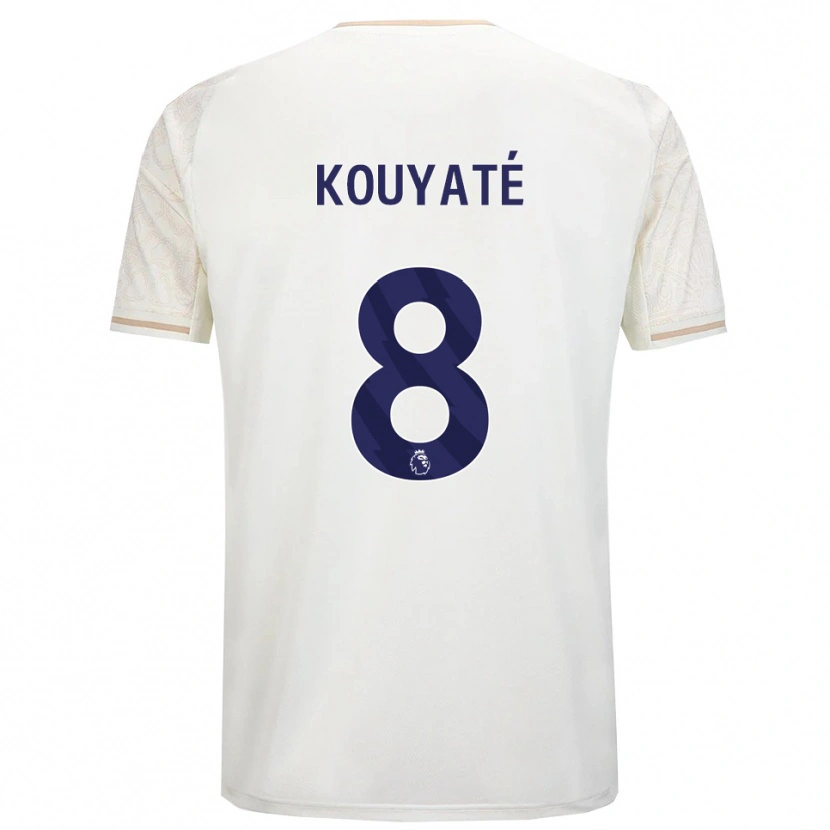 Danxen Mulher Camisola Cheikhou Kouyate #8 Branco Sujo Preto Alternativa 2025/26 Camisa