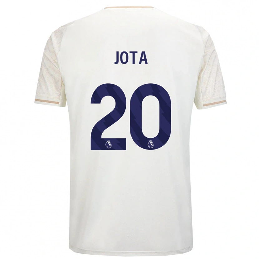 Danxen Mulher Camisola Jota Silva #20 Branco Sujo Preto Alternativa 2025/26 Camisa