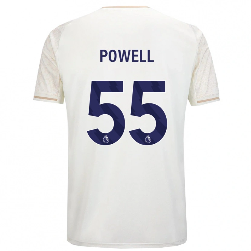 Danxen Mulher Camisola Josh Powell #55 Branco Sujo Preto Alternativa 2025/26 Camisa