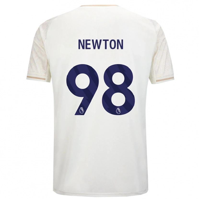 Danxen Mulher Camisola Jamie Newton #98 Branco Sujo Preto Alternativa 2025/26 Camisa