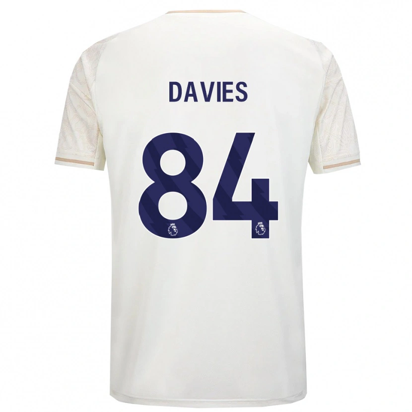 Danxen Mulher Camisola Isaac Davies #84 Branco Sujo Preto Alternativa 2025/26 Camisa
