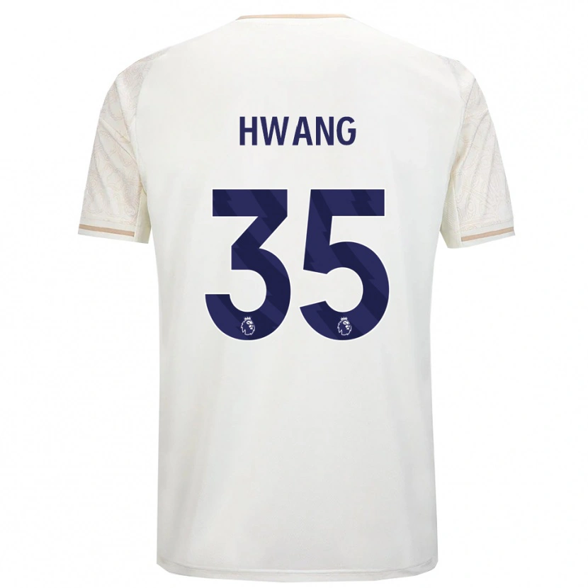 Danxen Mulher Camisola Ui-Jo Hwang #35 Branco Sujo Preto Alternativa 2025/26 Camisa