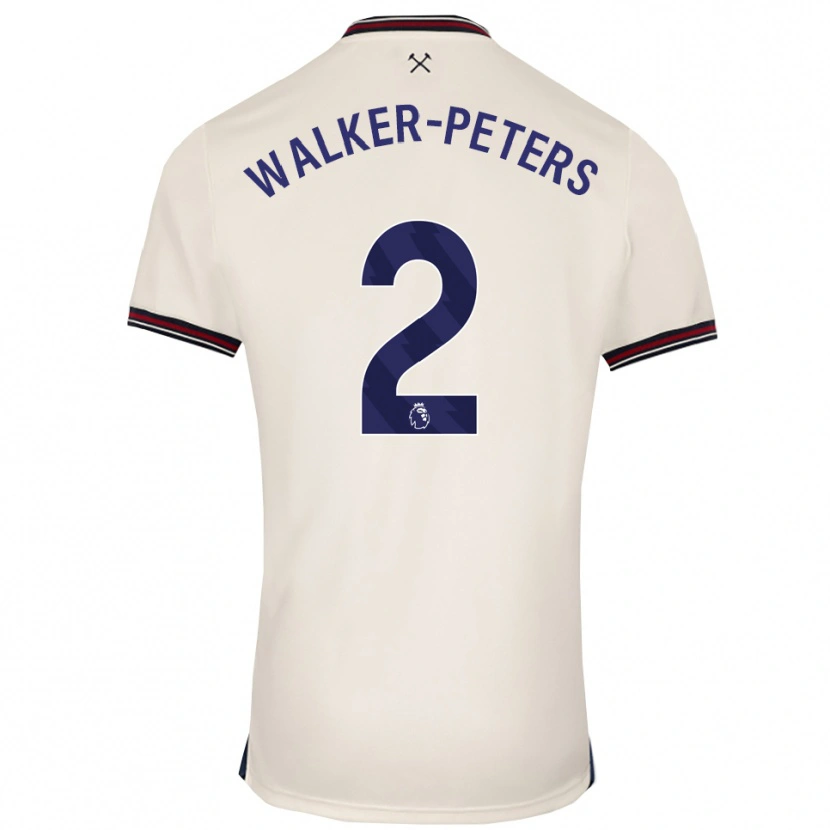 Danxen Mulher Camisola Kyle Walker-Peters #2 Branco Sujo Alternativa 2025/26 Camisa