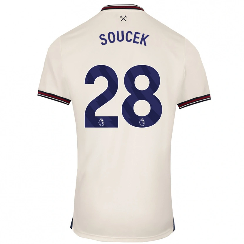 Danxen Mulher Camisola Tomas Soucek #28 Branco Sujo Alternativa 2025/26 Camisa
