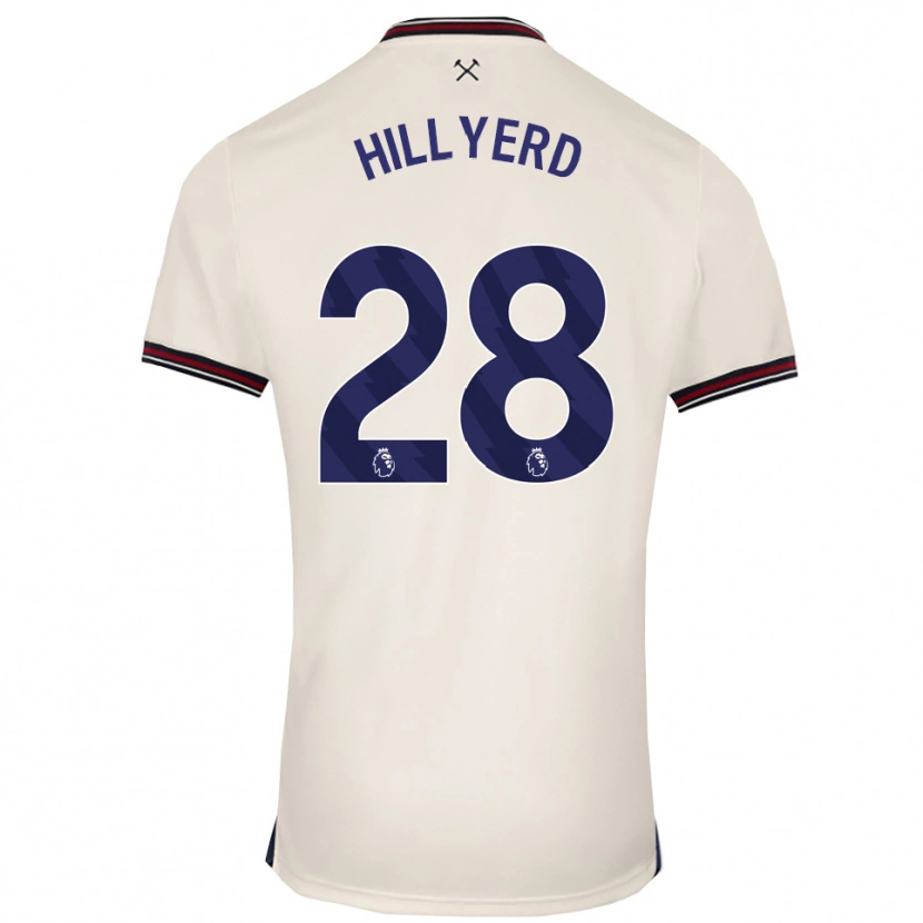 Danxen Mulher Camisola Sophie Hillyerd #28 Branco Sujo Alternativa 2025/26 Camisa