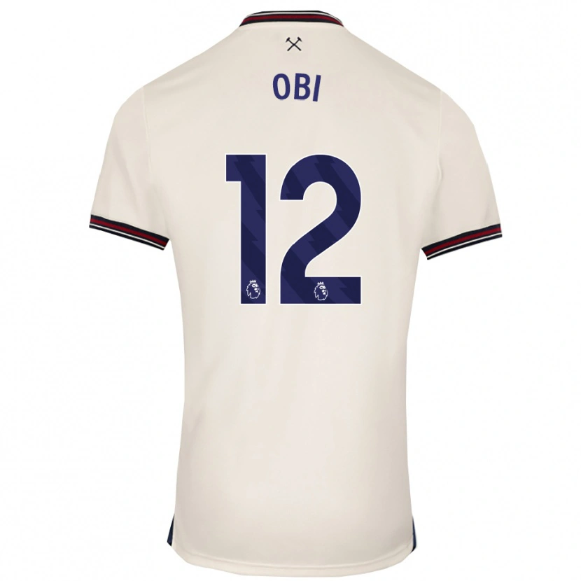 Danxen Mulher Camisola Chuk Obi #12 Branco Sujo Alternativa 2025/26 Camisa