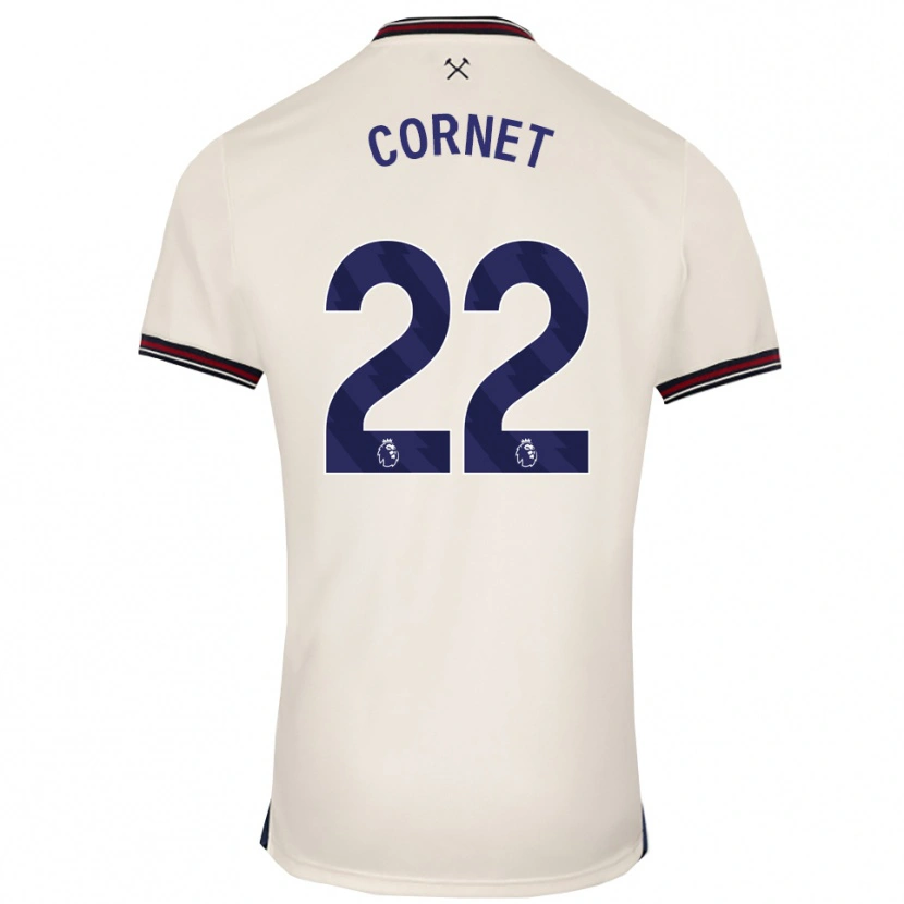 Danxen Mulher Camisola Maxwel Cornet #22 Branco Sujo Alternativa 2025/26 Camisa