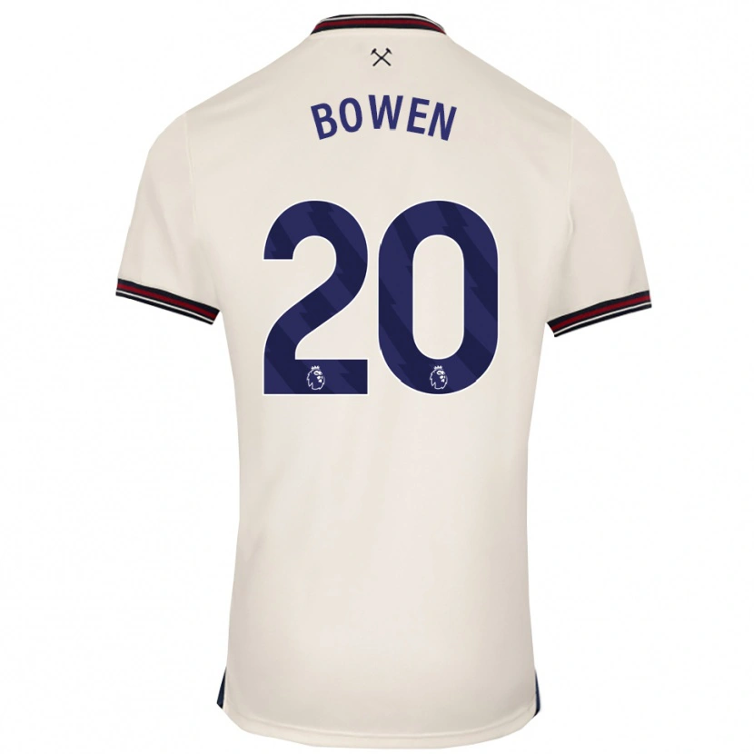 Danxen Mulher Camisola Jarrod Bowen #20 Branco Sujo Alternativa 2025/26 Camisa