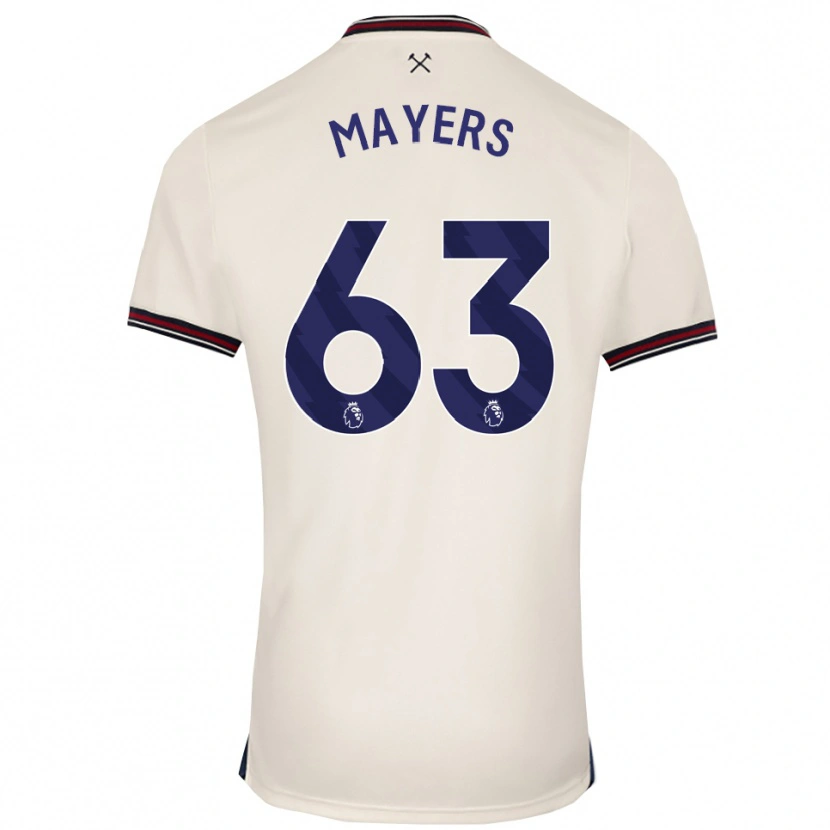Danxen Mulher Camisola Ezra Mayers #63 Branco Sujo Alternativa 2025/26 Camisa
