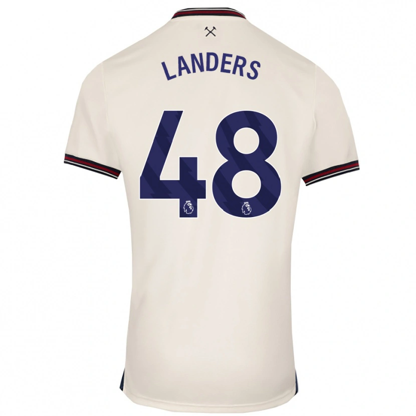Danxen Mulher Camisola Josh Landers #48 Branco Sujo Alternativa 2025/26 Camisa