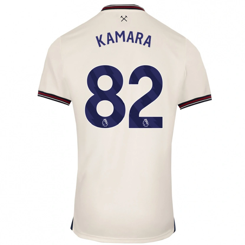 Danxen Mulher Camisola Aaron Kamara #82 Branco Sujo Alternativa 2025/26 Camisa