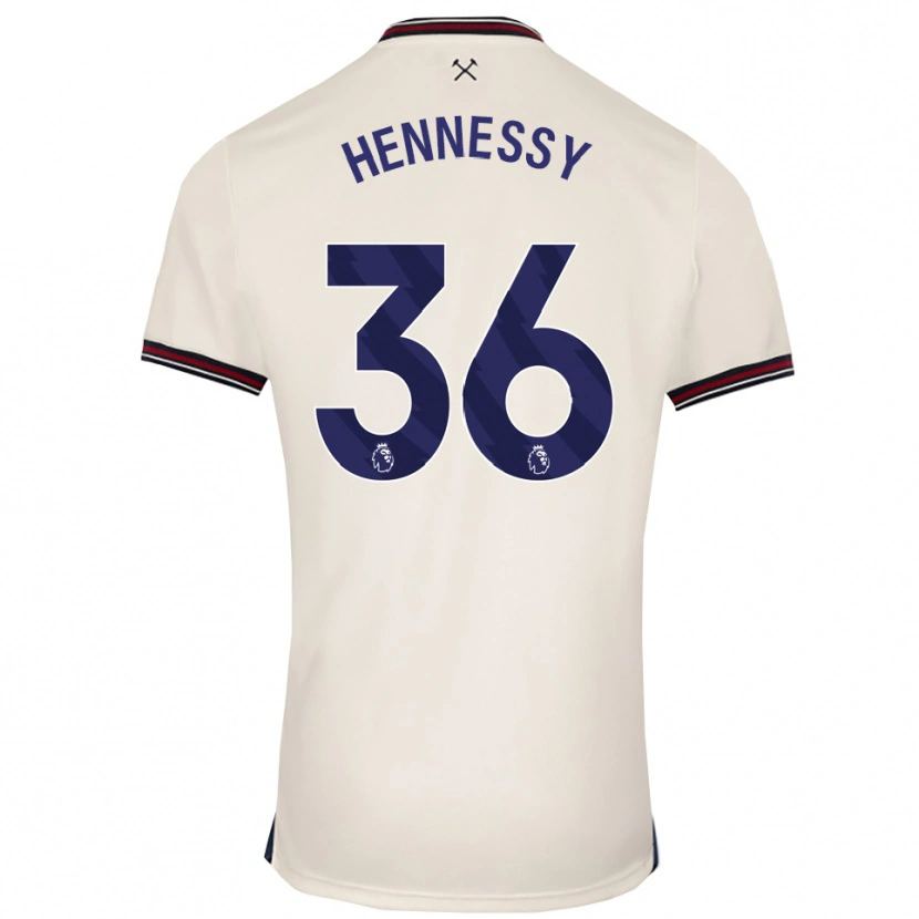 Danxen Mulher Camisola Alexandra Hennessy #36 Branco Sujo Alternativa 2025/26 Camisa