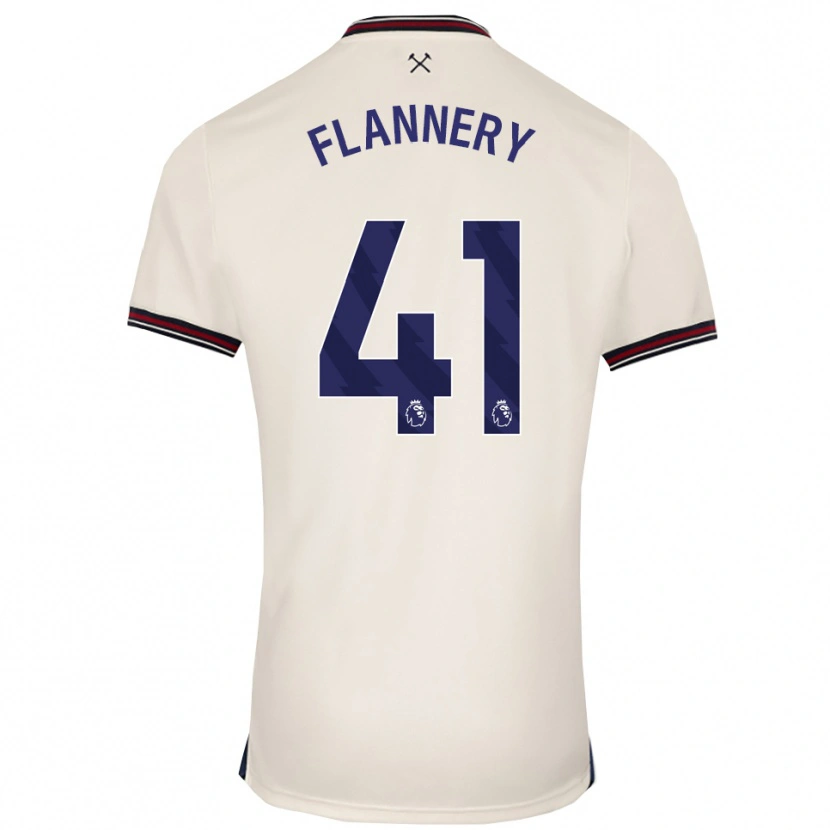Danxen Mulher Camisola Keira Flannery #41 Branco Sujo Alternativa 2025/26 Camisa