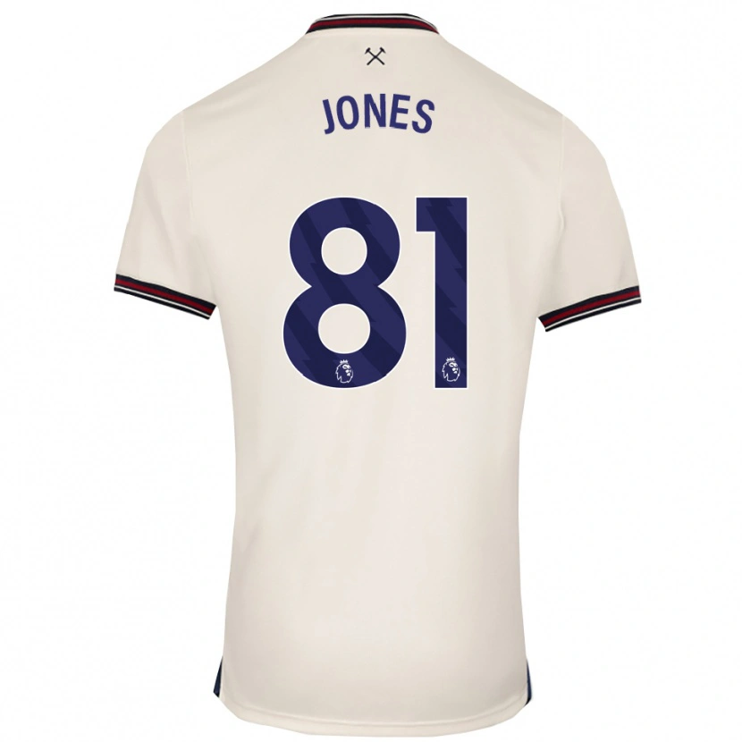 Danxen Mulher Camisola Liam Jones #81 Branco Sujo Alternativa 2025/26 Camisa