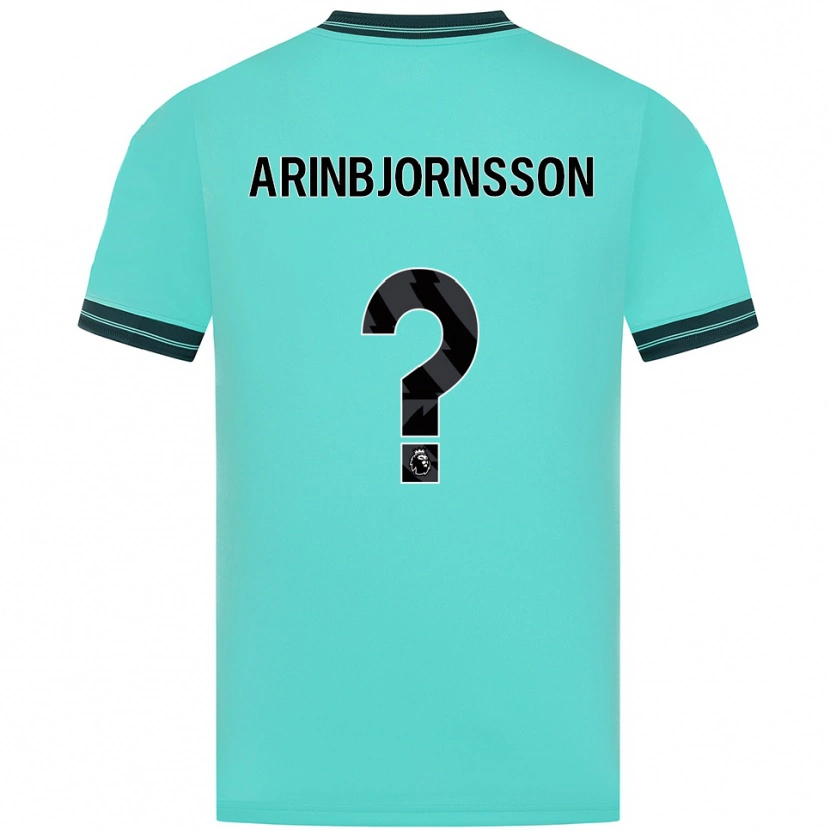 Danxen Mulher Camisola Palmi Arinbjornsson #0 Azul Celeste Verde Alternativa 2025/26 Camisa