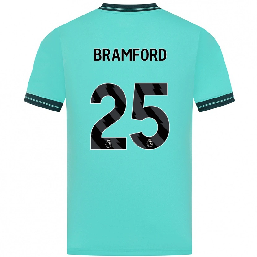 Danxen Mulher Camisola Sophie Bramford #25 Azul Celeste Verde Alternativa 2025/26 Camisa