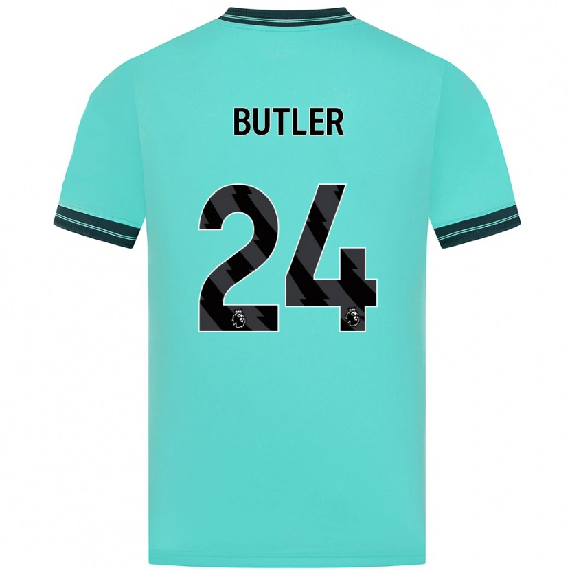 Danxen Mulher Camisola Elli Butler #24 Azul Celeste Verde Alternativa 2025/26 Camisa
