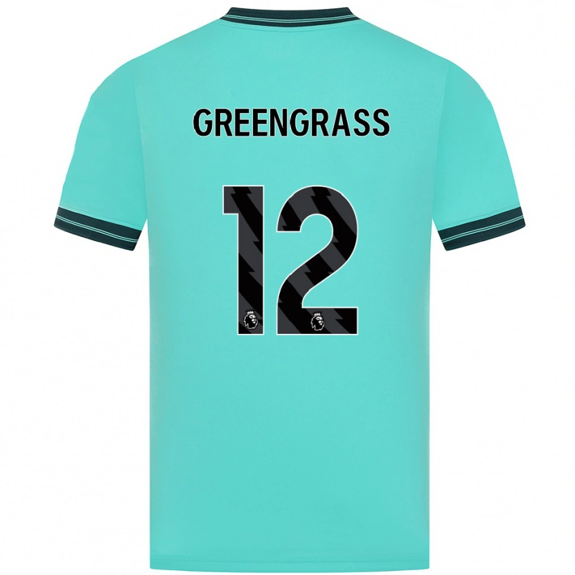 Danxen Mulher Camisola Charlotte Greengrass #12 Azul Celeste Verde Alternativa 2025/26 Camisa
